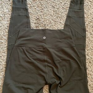 Lululemon Athletica Olive Green Leggings High-Waisted Stretch